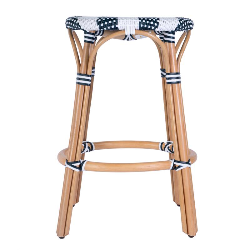 Tobias 24" Rattan Round Counter Stool