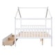 preview thumbnail 9 of 43, Full Size Wooden House Bed with Storage Drawers - Imaginative Kids Bed Frame