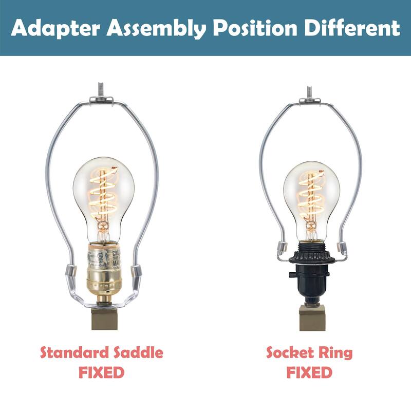 Aspen Creative 8 1/2" Lamp Harp with Saddle in Satin Nickel Finish, 2 Pack - SATIN NICKEL