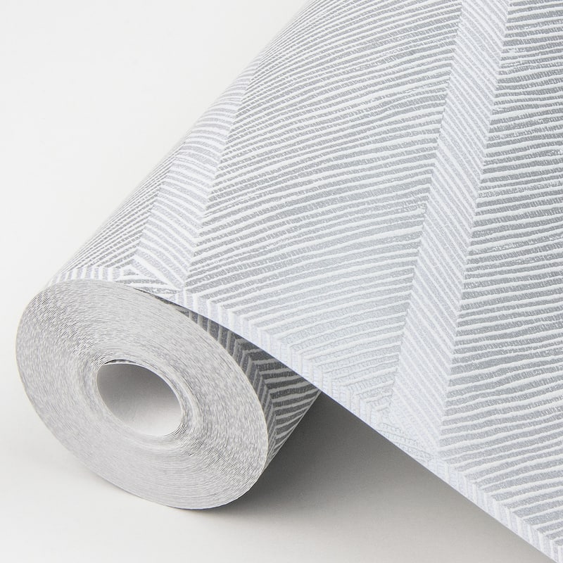 Scott Living Aspen Grey Chevron Wallpaper