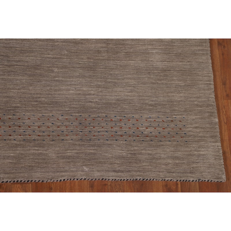 Tribal Gabbeh Living Room Area Rug Handmade Wool Carpet - 6'9"x 9'9"