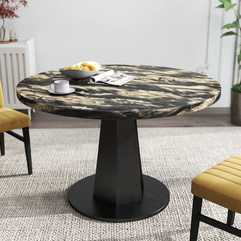 Roundhill Furniture Cavira 5-Piece Round Modern Dining Set