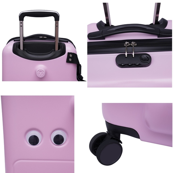 24 Portable Children s Travel Trolley Case Kids Luggage Pink