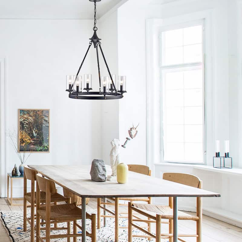 Elbrus 6-Light Candle Style wheel Chandelier