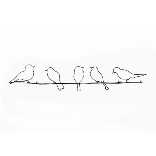 Graham & Brown Bird On A Wire Black Metal Wall Art