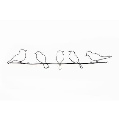 Graham & Brown Bird On A Wire Black Metal Wall Art