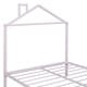 preview thumbnail 12 of 16, Pink Full Size Metal Platform Bed with Trundle & House Headboard