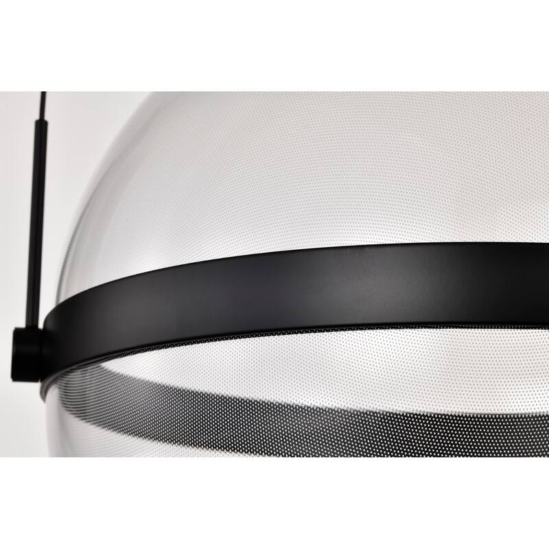 Arvada 16 Inch LED Pendant Matte Black Silk Screened Acrylic Lens - Matte Black