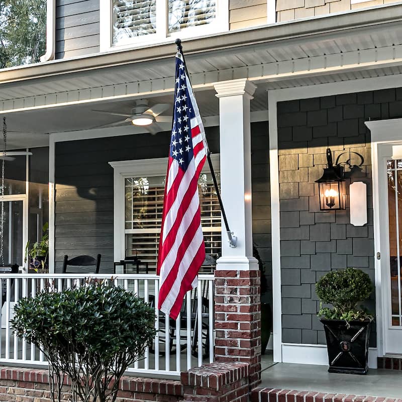 Patriotic Americana Embroidered Outdoor House Flag Grommets 3' x 5'
