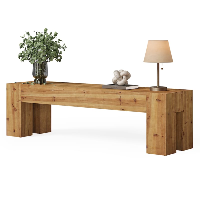 Solid Wood TV Stand, 63" Extra Long Media TV Consoles Table for Living Room Gaming Entertainment Center for TVs up to 75 Inches