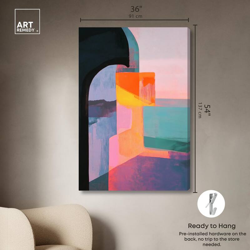 Color Blocks III Canvas by Art Remedy, Gallery Wrapped