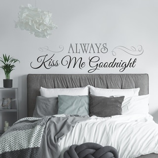 RoomMates Black Always Kiss Me Goodnight Wall Decals
