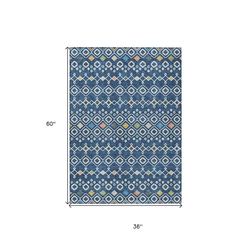 HomeRoots Geometric Modern Rectangle Outdoor Rug