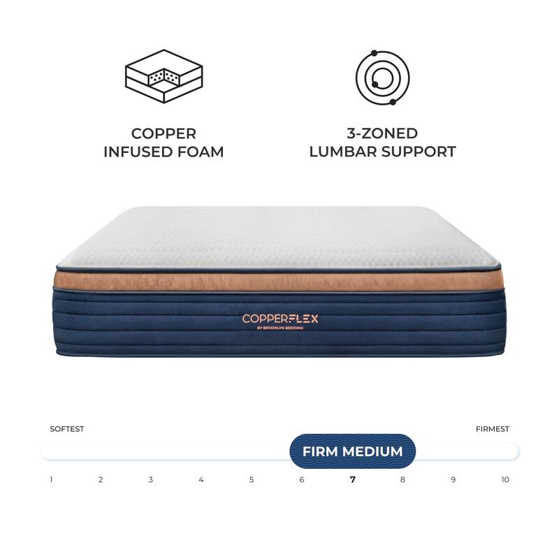 Brooklyn Bedding CopperFlex Pro 14" Foam Mattress with Zoned Foam