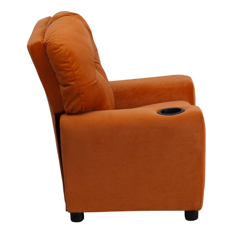 Contemporary Kids Recliner with Cup Holder