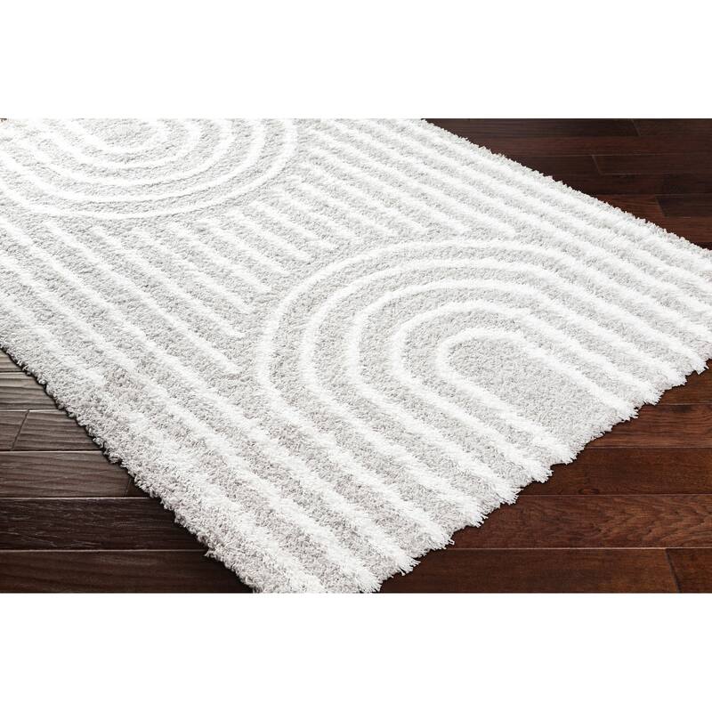 Livabliss Jamal Neutral Rainbow Plush Area Rug