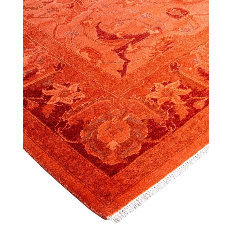Fine Vibrance One-of-a-Kind Hand-Knotted Area Rug - Pink, 6' 1" x 8' 10" - 6' 1" x 8' 10"