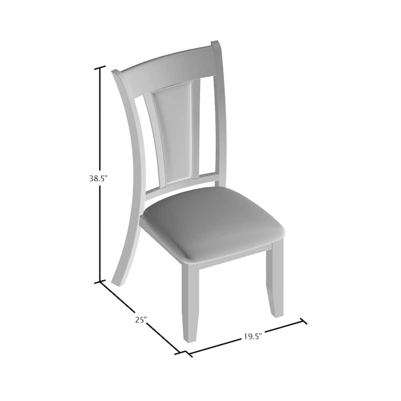 Furniture of America Slatted Dark Cherry Padded Dining Chairs (Set of 2