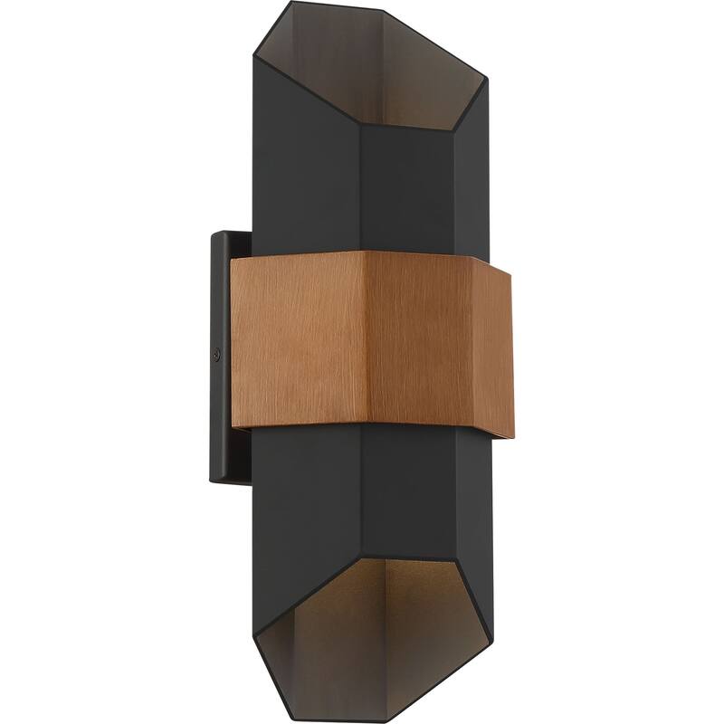 James Allan Bosque 15" Tall LED Outdoor Wall Sconce - Matte Black