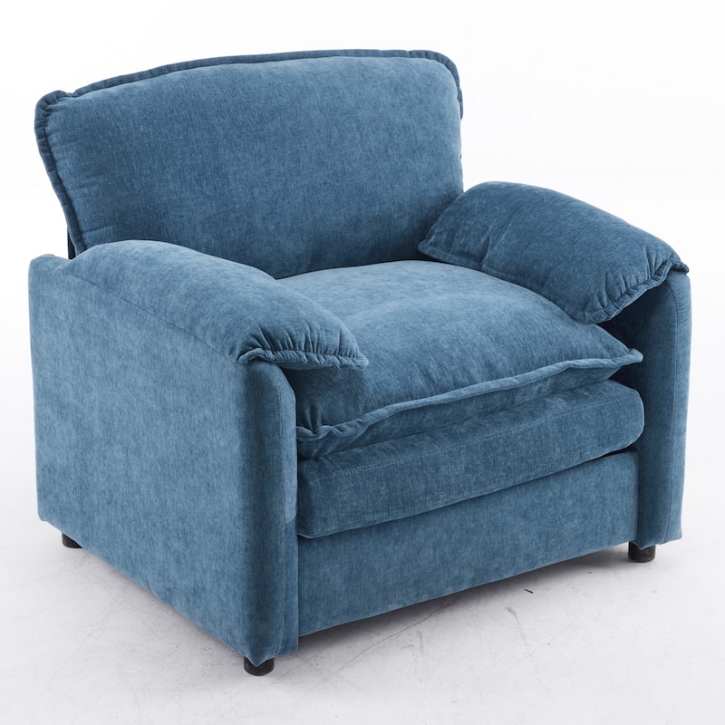 Chenille Oversized Lounge Chair with Thick Cushions and High Back Support Wide Seat