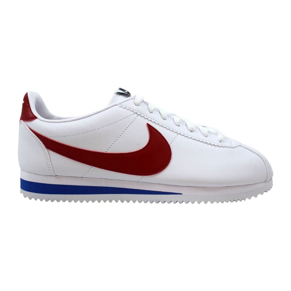 white blue and red nike cortez