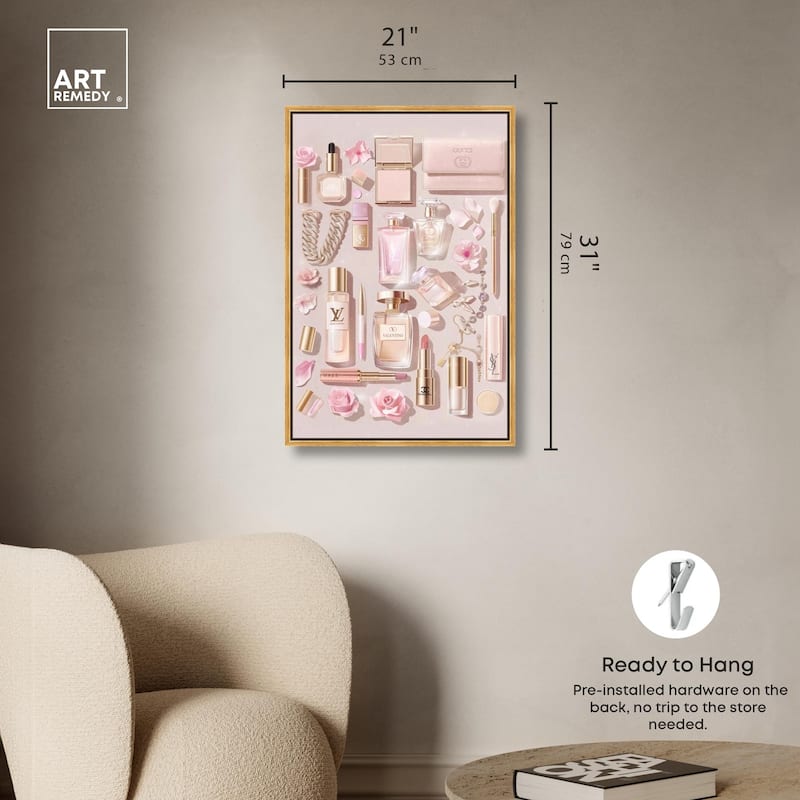Light Make Up Accessories Canvas by Art Remedy