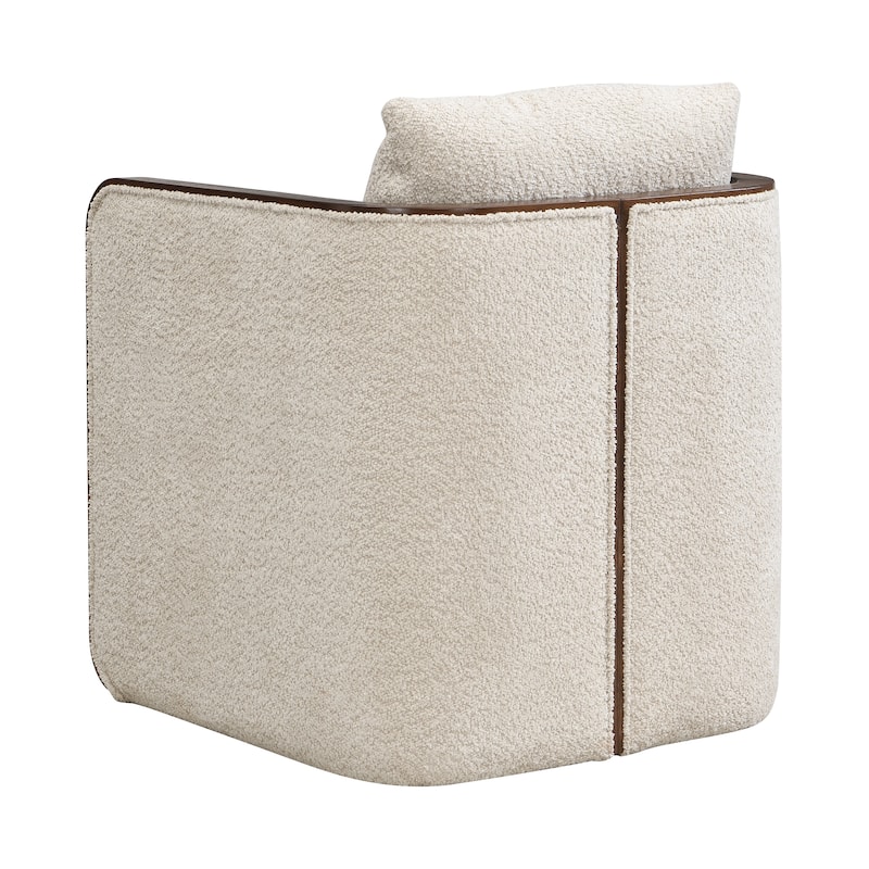 Christopher Knight Home Thaloren Rubberwood Fabric Arm Chair with Upholstered Accent