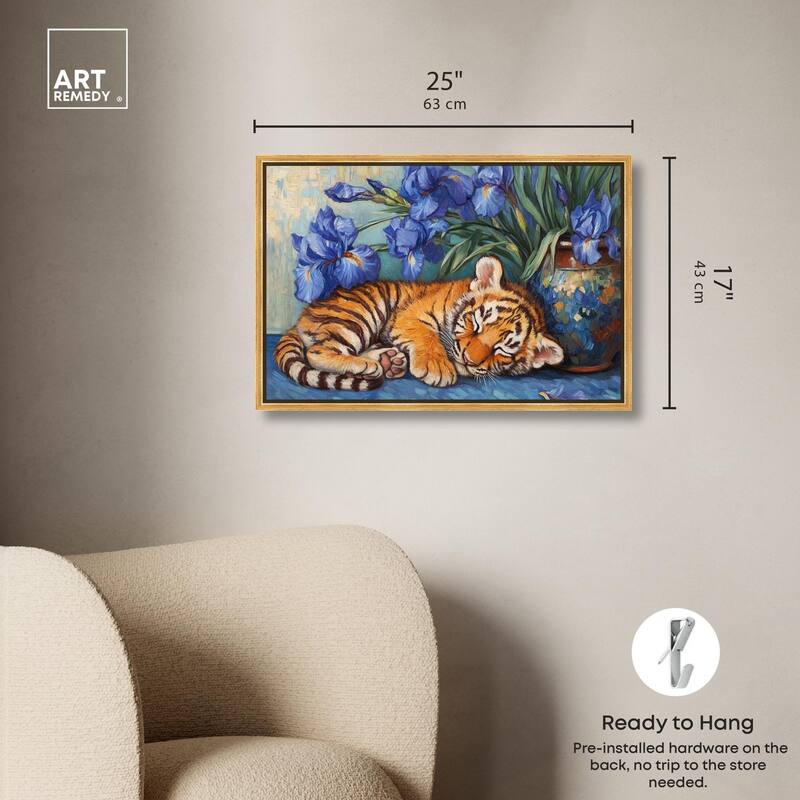 Gentle Tiger Nap Canvas by Art Remedy
