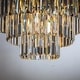 preview thumbnail 10 of 22, 6-Lights Modern 3-Tier Round Fringe Crystal Chandelier - W 20"