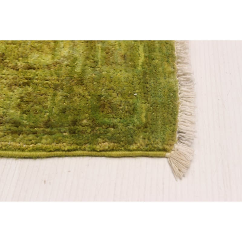 ECARPETGALLERY Hand-knotted Vibrance Lime Wool Rug - 6'0 x 8'5