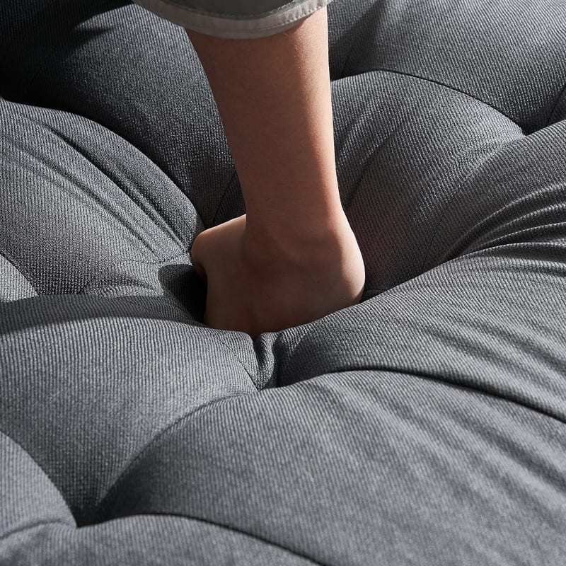U-shaped Soft-Covered Armrest Backrest Seat Sectional Sofa Beige