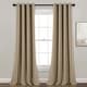 preview thumbnail 110 of 119, Lush Decor Insulated Grommet Blackout Curtain Panel Pair 52"W x 84"L - Mocha