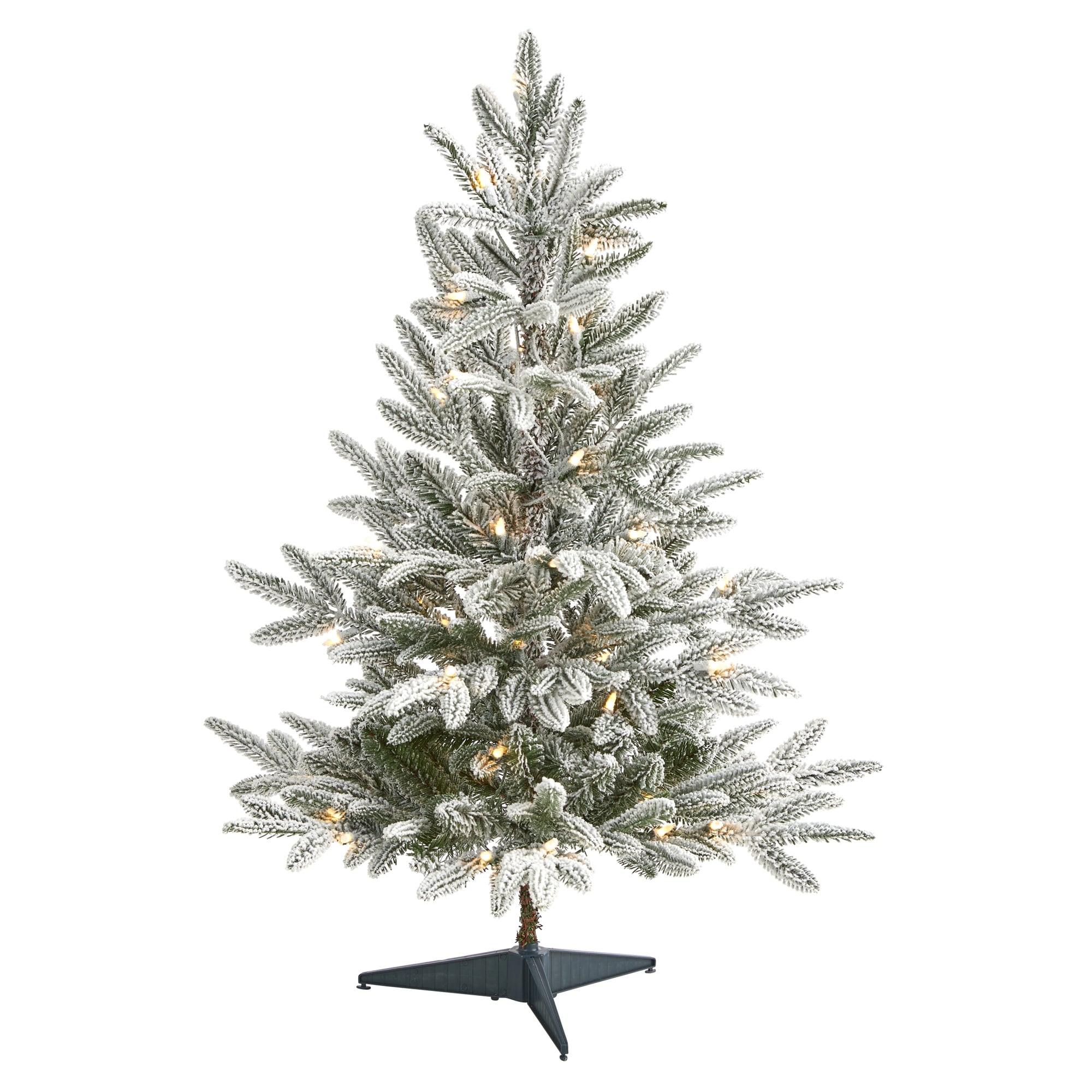 3' Flocked Manchester Spruce Christmas Tree with 50 Lights - Green