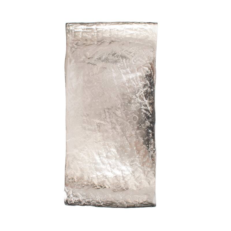 Silver Orchid Scrolled Small Metal Tray - N/A