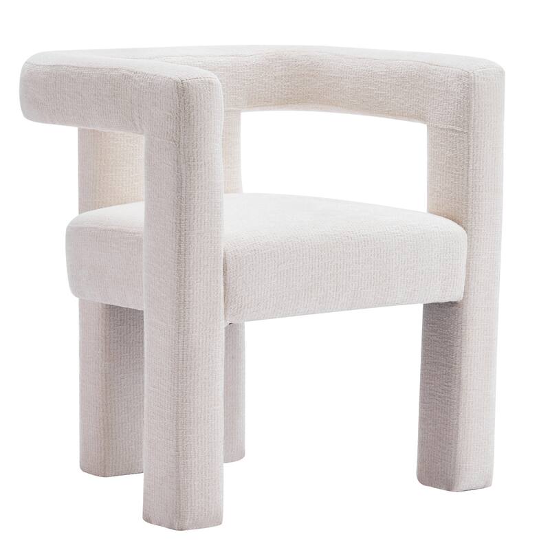Set of 1 Chic design Barrel shaped Fabric Upholstered Accent Armchair