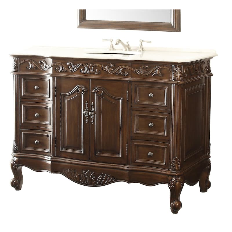 48" Benton Collection Beckham Classic Brown Bathroom Vanity