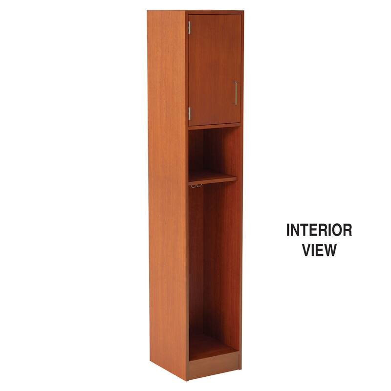 Single Locker Storage Unit - 84" Tall - Secure Storage - 18" Wide x 16" Deep - Grey Finish