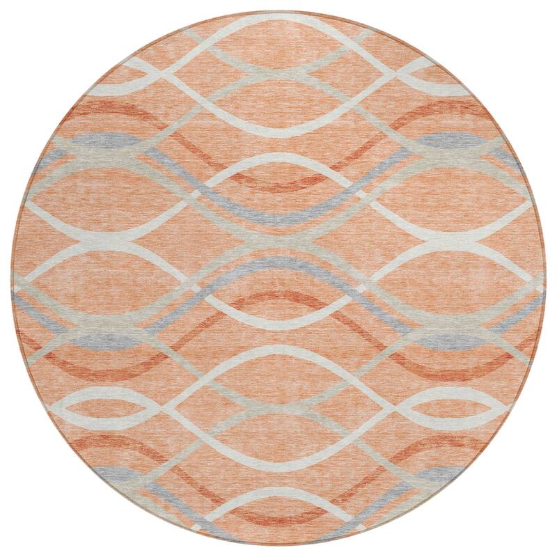 Machine Washable Indoor/ Outdoor Chantille Contemporary Deco Rug