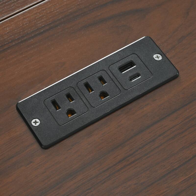 Farmhouse Kitchen Island with Storage, Rolling Kitchen Island on 5 Wheels with Spice Rack