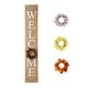 preview thumbnail 16 of 28, Glitzhome 60"H Wooden Welcome Porch Sign with 4 Changable Floral Wreaths