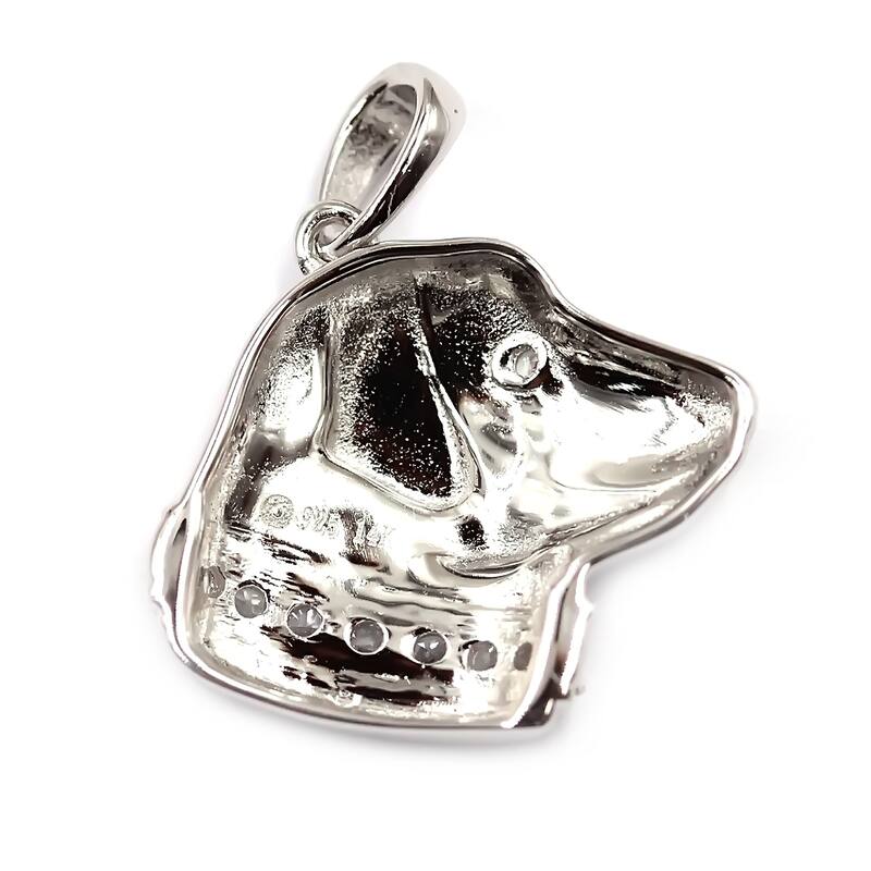 925 Sterling Silver White Natural Zircon Pendant