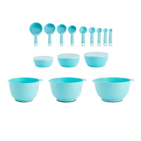 Farberware Pro Mix and Measure 18 Piece Set - Aqua Blue