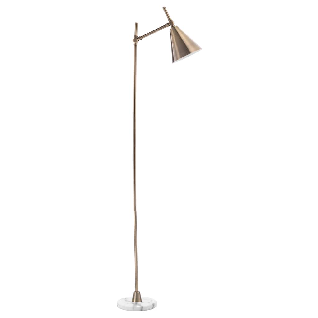 Alden Decor Frasier Iron Floor Lamp, Brass