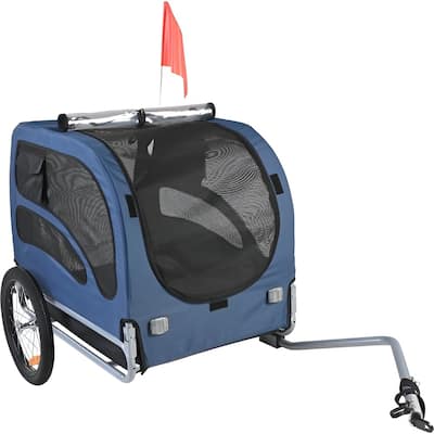 Dog Bike Trailer, Supports up to 100 lbs, Pet Cart Bicycle Carrier, Easy Folding Frame with Quick Release Wheels, Universal Bic