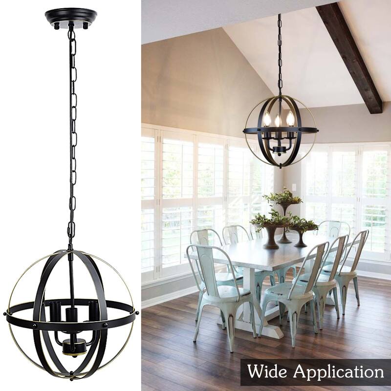 Pendant Light Flush Mounted Adjustable Hanging Ceiling Chandelier Light for Kitchen Island Living Room