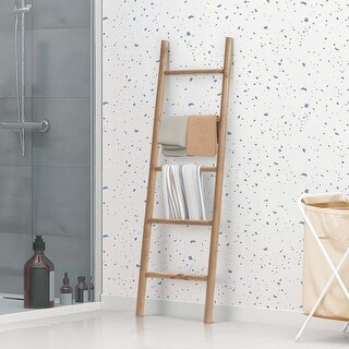 Natural Wood 5-Ft Blanket Ladder - 60" H x 15.94" W x 1.77" D
