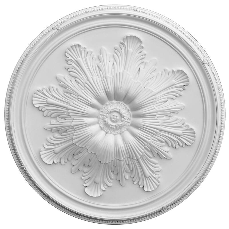 Grand Acanthus Round Ceiling Medallion 65 Inch Diameter - White