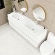 preview thumbnail 78 of 148, Floating Bathroom Vanity with Integrated Resin Top