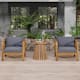 Option Teak Finish+Dark Grey Cushion