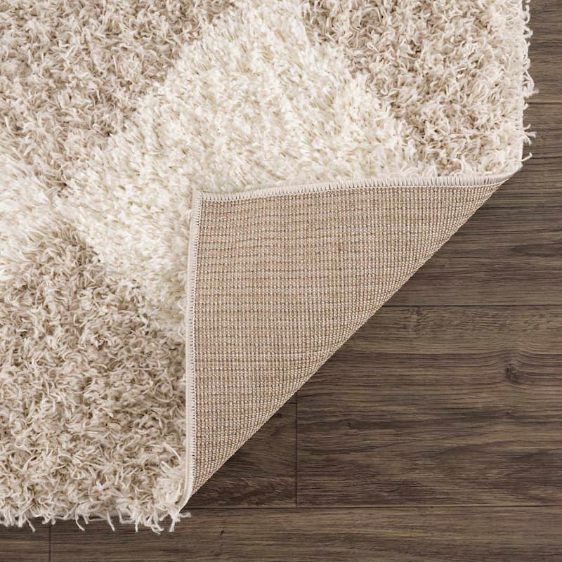 Hauteloom Zahur Living Room, Bedroom Area Rug - High Pile - Beige - 5'3" x 7'3"